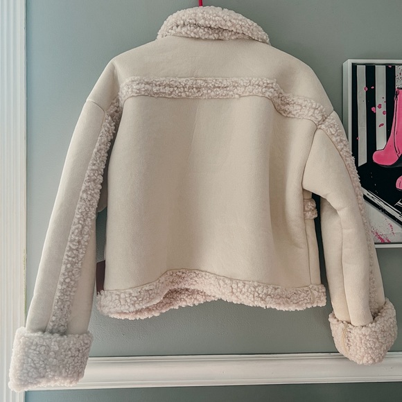 ShopTheseThree Cream Sherpa Jacket - Picture 3 of 7